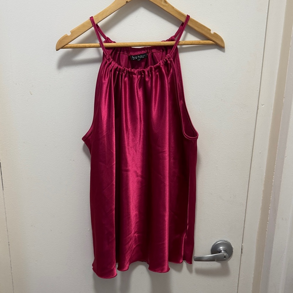 Nicole Miller Pink Satin Women's Top